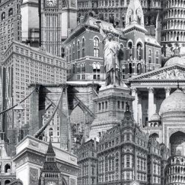 İndigo 4705 Serie | City architecture motif stylized